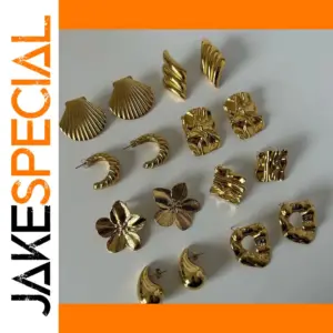 Stainless Steel Gold Earrings Collection