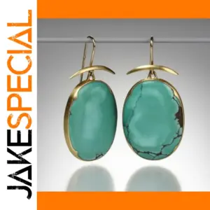Green Stone Drop Earrings for Women