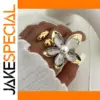 Stainless Steel Flower Pearl Ring