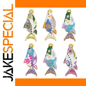 Colorful Stainless Steel Shark Charms for Jewelry