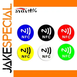 Colorful NFC Stickers Set of 6 25mm