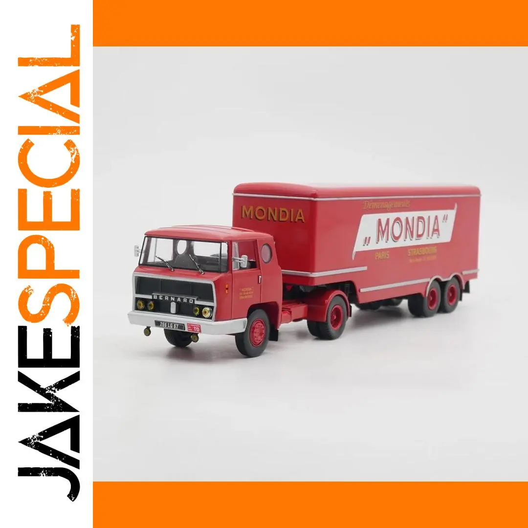 Vintage Red Bernard TDA 180 Trailer Model 1:43 Scale 1 Vintage Red Bernard TDA 180 Trailer Model 1:43 Scale