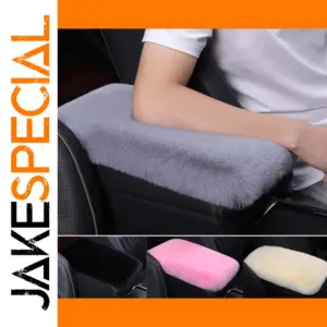 Plush Winter Car Armrest Cover 30x20 cm