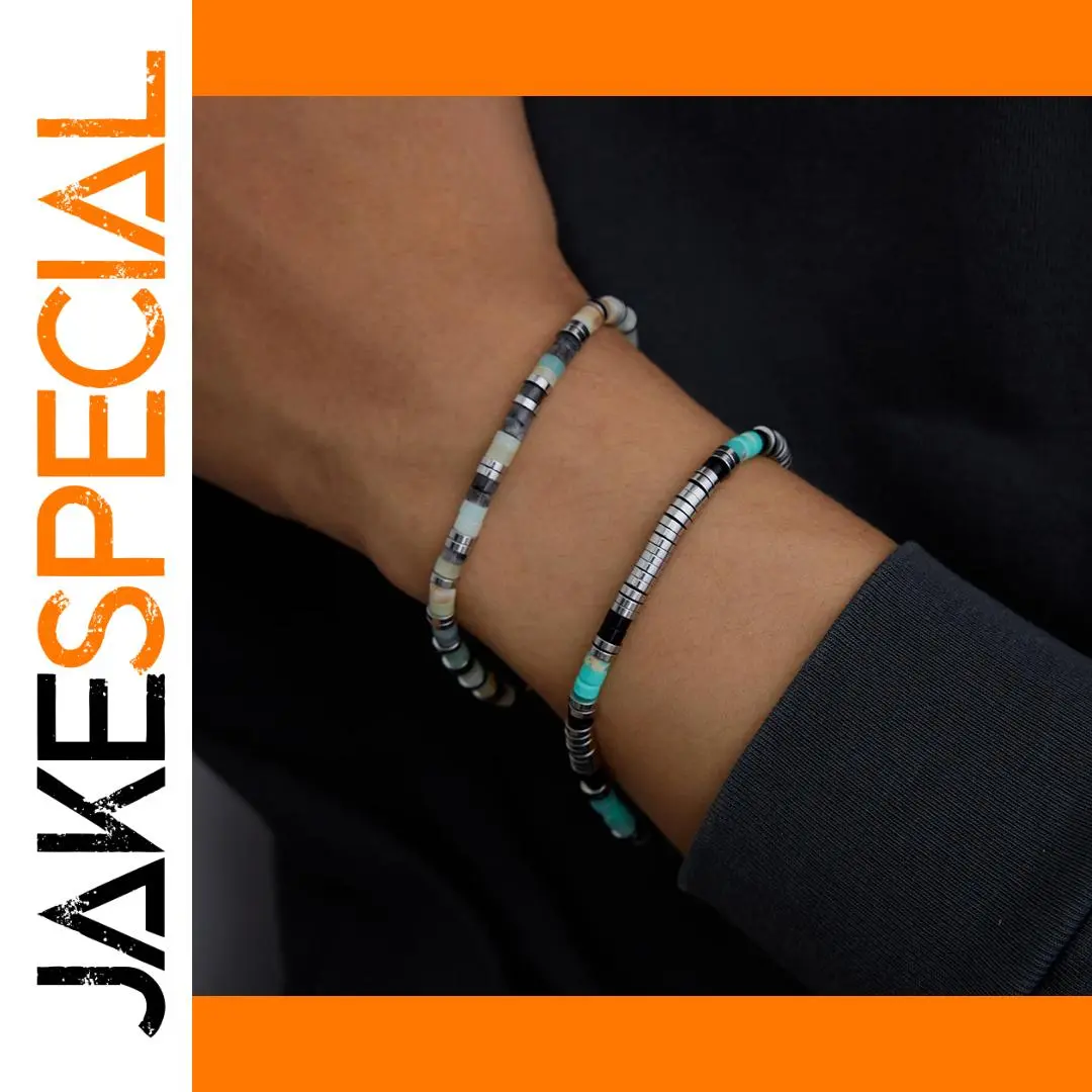 Stainless Steel Beaded Men's Bracelet JDB0111021 1 Stainless Steel Beaded Men's Bracelet JDB0111021