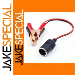 12V Battery Clip-On Cigarette Lighter Adapter