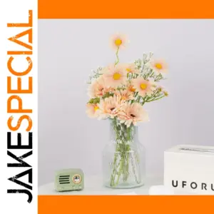 Artificial Gerbera Daisy Bouquet 47cm in White & Yellow