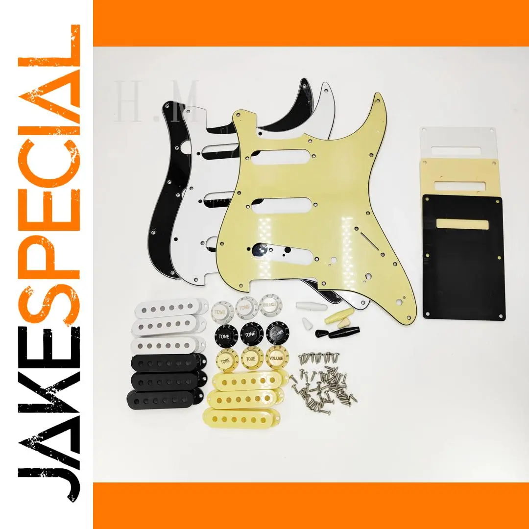 ST Guitar Accessories Set with Pickguard & Control Knobs 1 ST Guitar Accessories Set with Pickguard & Control Knobs