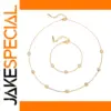 Gold-Tone Stainless Steel Jewelry Set for Women