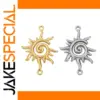 Stainless Steel Sun-Shaped Jewelry Connectors Set