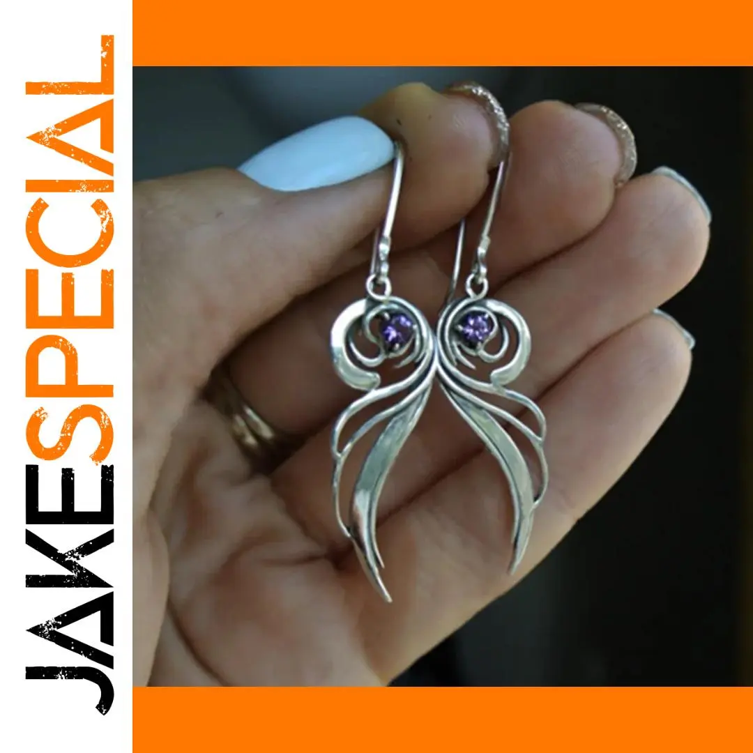 Vintage Silver Moon-Inspired Drop Earrings 1 Vintage Silver Moon-Inspired Drop Earrings