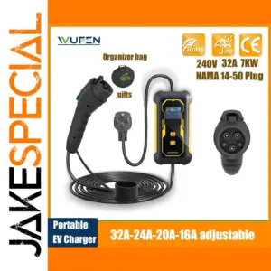 WUFEN 7kW Portable EV Charger 5m IP54 Rate