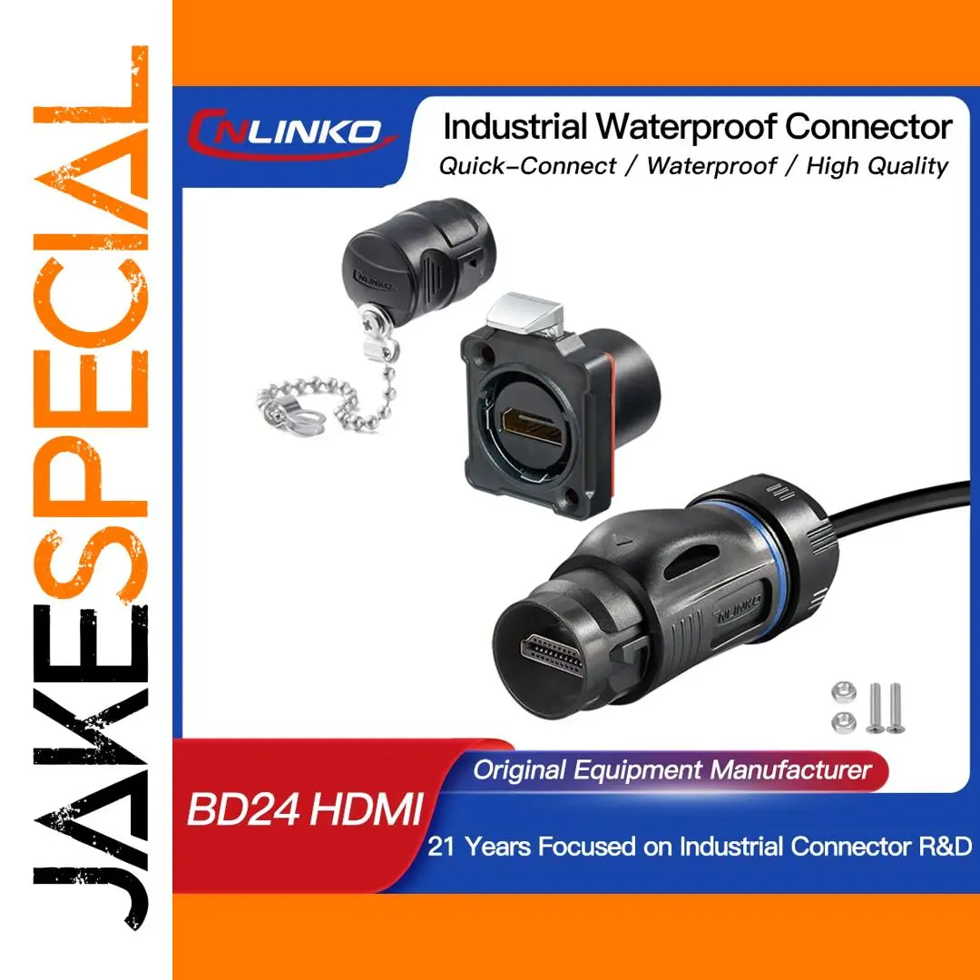 Waterproof HDMI 2.0 Connector with IP68 Rating 1 Waterproof HDMI 2.0 Connector with IP68 Rating