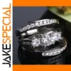 Sterling Silver Triple Band Ring Set for Women