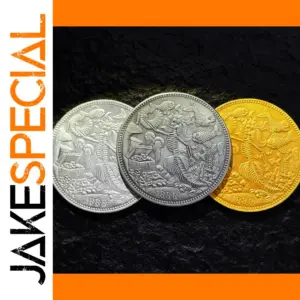 Vintage Copper Medallion with Patriotic Skeleton Design