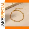 Gold Stainless Steel Chain Bracelet for Women