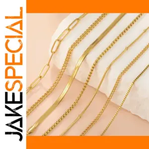 Elegant Stainless Steel and Gold Chain Necklace