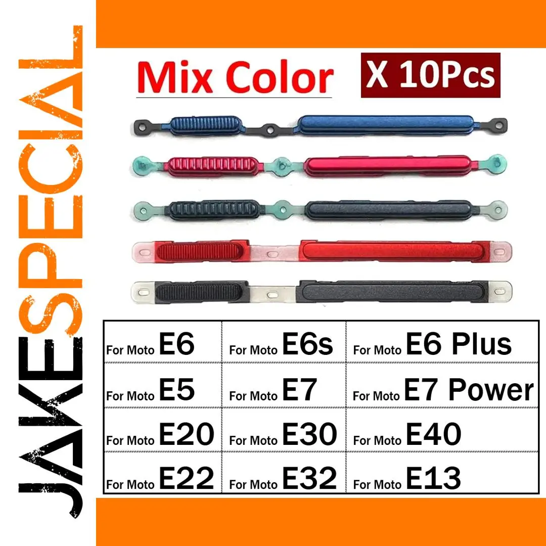 Vibrant Motorola Side Key Button Set for Models E5-E40 1 Vibrant Motorola Side Key Button Set for Models E5-E40