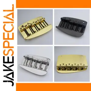 5-String Vintage Bass Bridge in Chrome, Black, or Gold