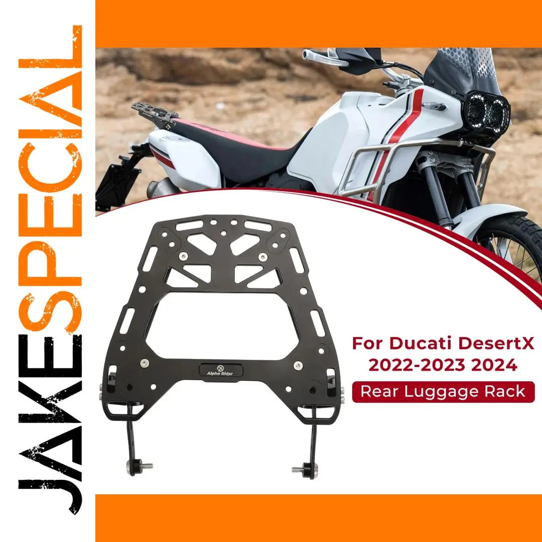 Ducati DesertX Black Aluminum Luggage Rack 1 Ducati DesertX Black Aluminum Luggage Rack