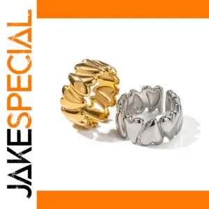 Heart-Shaped Stainless Steel Fashion Ring JDR2305028