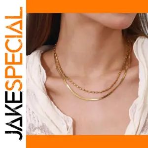 Stainless Steel Double-Layer Gold Necklace