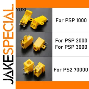 Bright Yellow Sony PSP & PS2 Charging Jack
