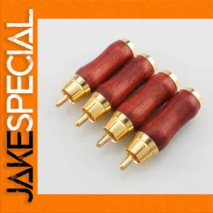 Red Sandalwood RCA Connectors Set for Audio