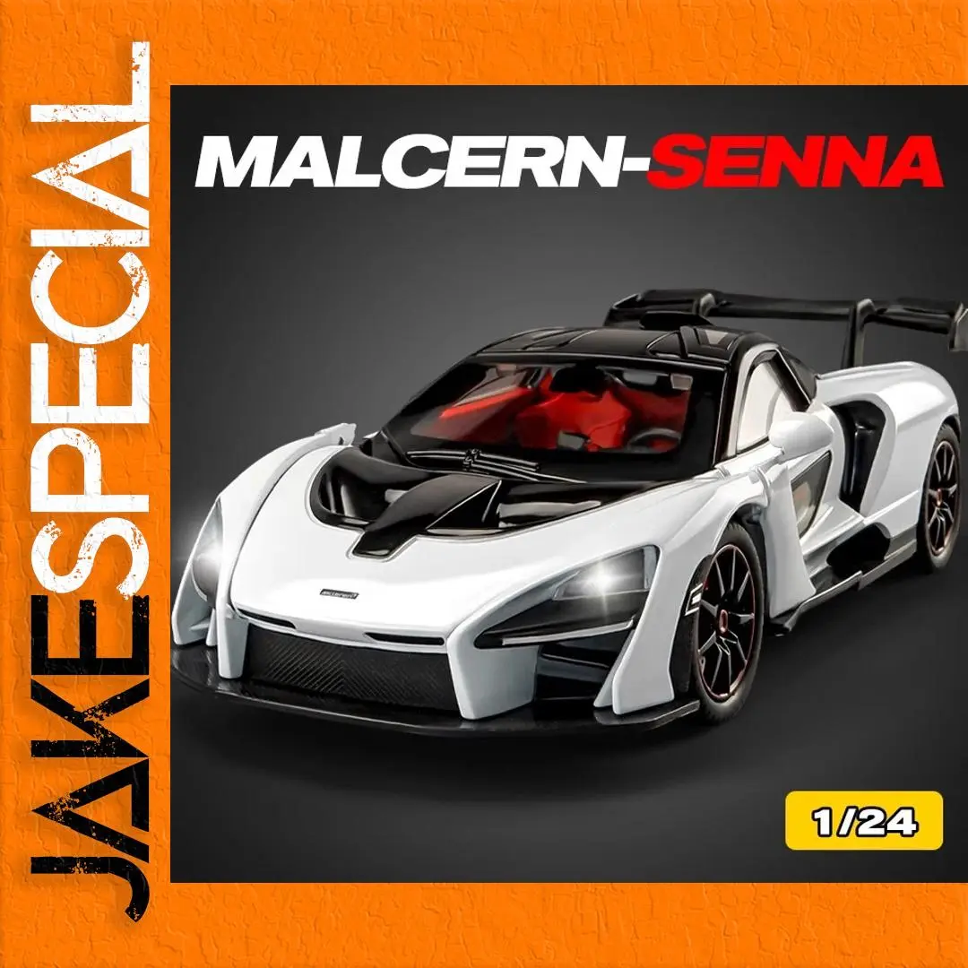 White McLaren Senna 1:24 Diecast Model 1 White McLaren Senna 1:24 Diecast Model