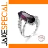Purple Cubic Zirconia Sterling Silver Ring for Women