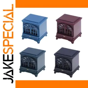 Miniature Dollhouse Fireplace with LED Light