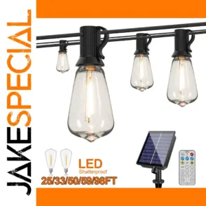 Outdoor Solar String Lights 98ft with Remote