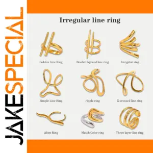 Minimalist Stainless Steel Gold Rings Set for Women