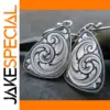 Vintage Silver Geometric Drop Earrings for Women