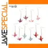 Origami Crane Drop Earrings in Vibrant Colors