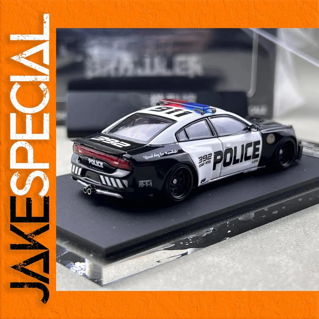 Black 1:64 Scale Police Car Model for Collectors 1 Black 1:64 Scale Police Car Model for Collectors