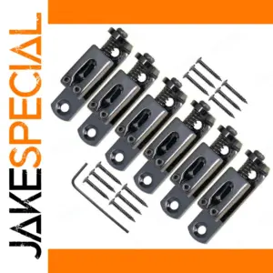 Six Zinc Alloy Electric Guitar Saddles Set