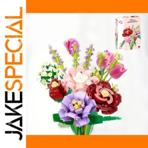 Colorful Flower Bouquet Building Blocks Model