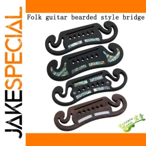Folk-Style Guitar Bridge Set with Inlays