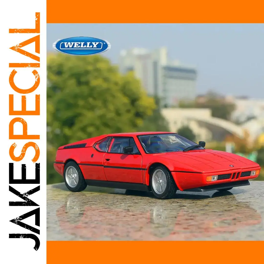 Red BMW M1 1:24 Diecast Model by WELLY 1 Red BMW M1 1:24 Diecast Model by WELLY