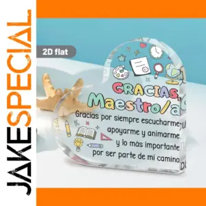 Heart-Shaped Teacher Appreciation Acrylic Plaque