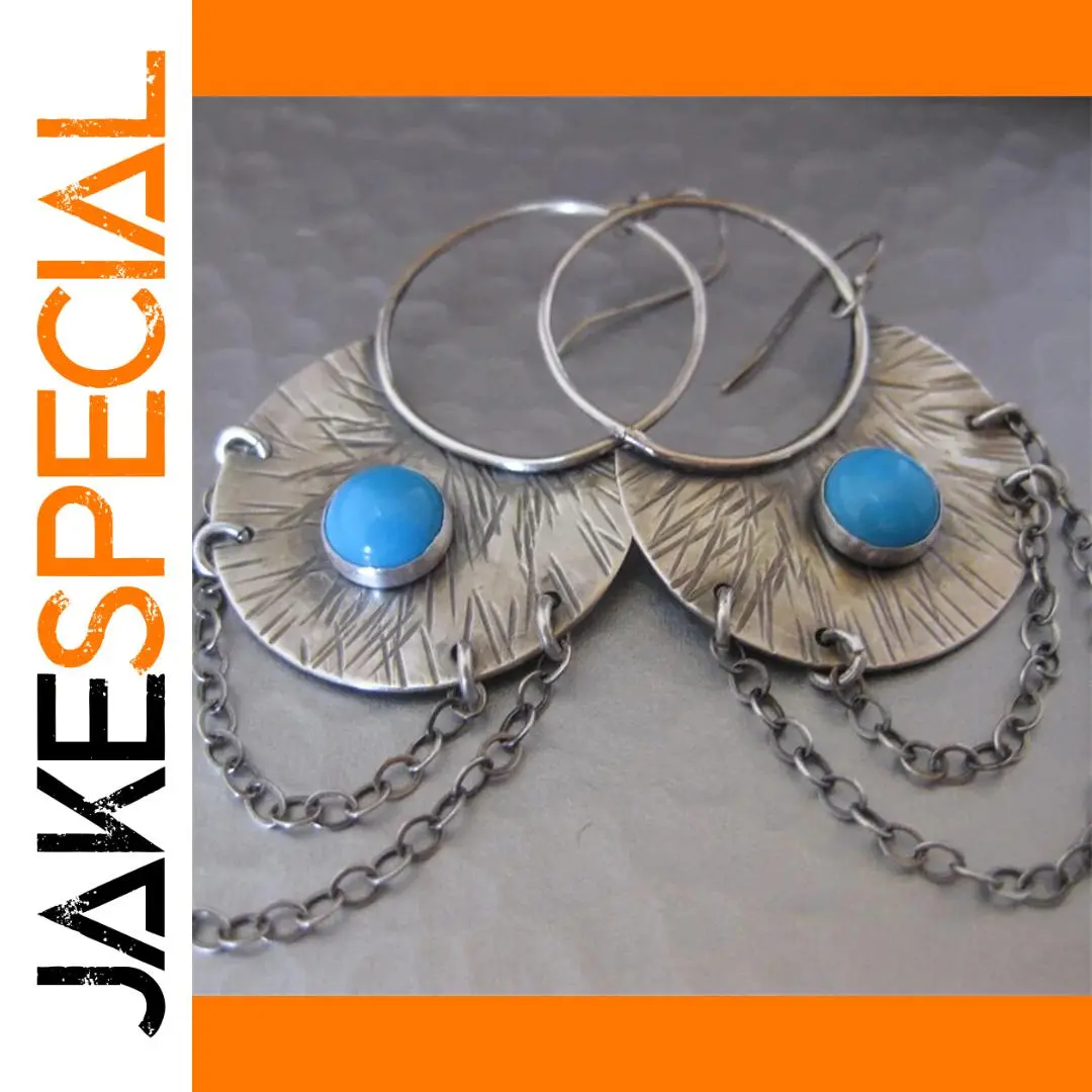 Vintage Moon Blue Stone Earrings for Women 1 Vintage Moon Blue Stone Earrings for Women