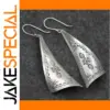 Vintage Silver Geometric Drop Earrings