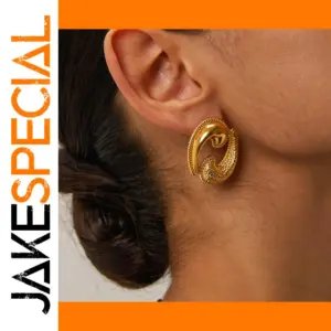 Stainless Steel Gold Hoop Earrings 19.5mm