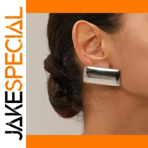 Stainless Steel Rectangular Earrings for Women