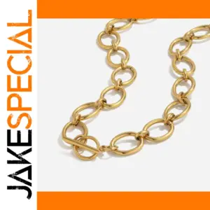 Gold-Tone Stainless Steel Geometric Necklace