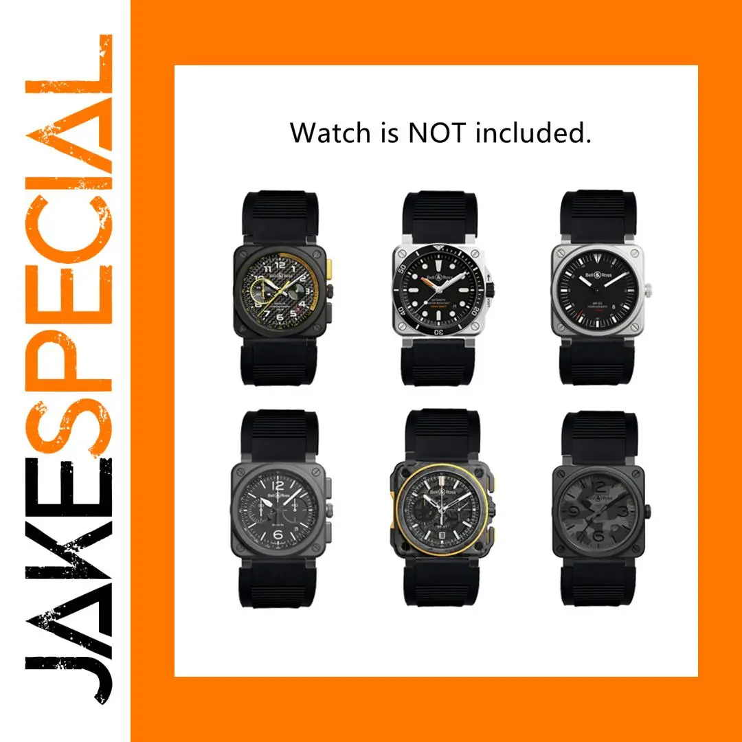Silicone Watch Strap for BELL&ROSS BR01 BR03 1 Silicone Watch Strap for BELL&ROSS BR01 BR03