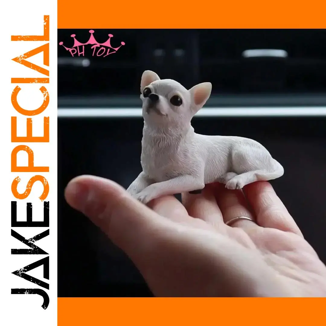 Realistic 1/6 Scale Chihuahua Resin Figurine 1 Realistic 1/6 Scale Chihuahua Resin Figurine