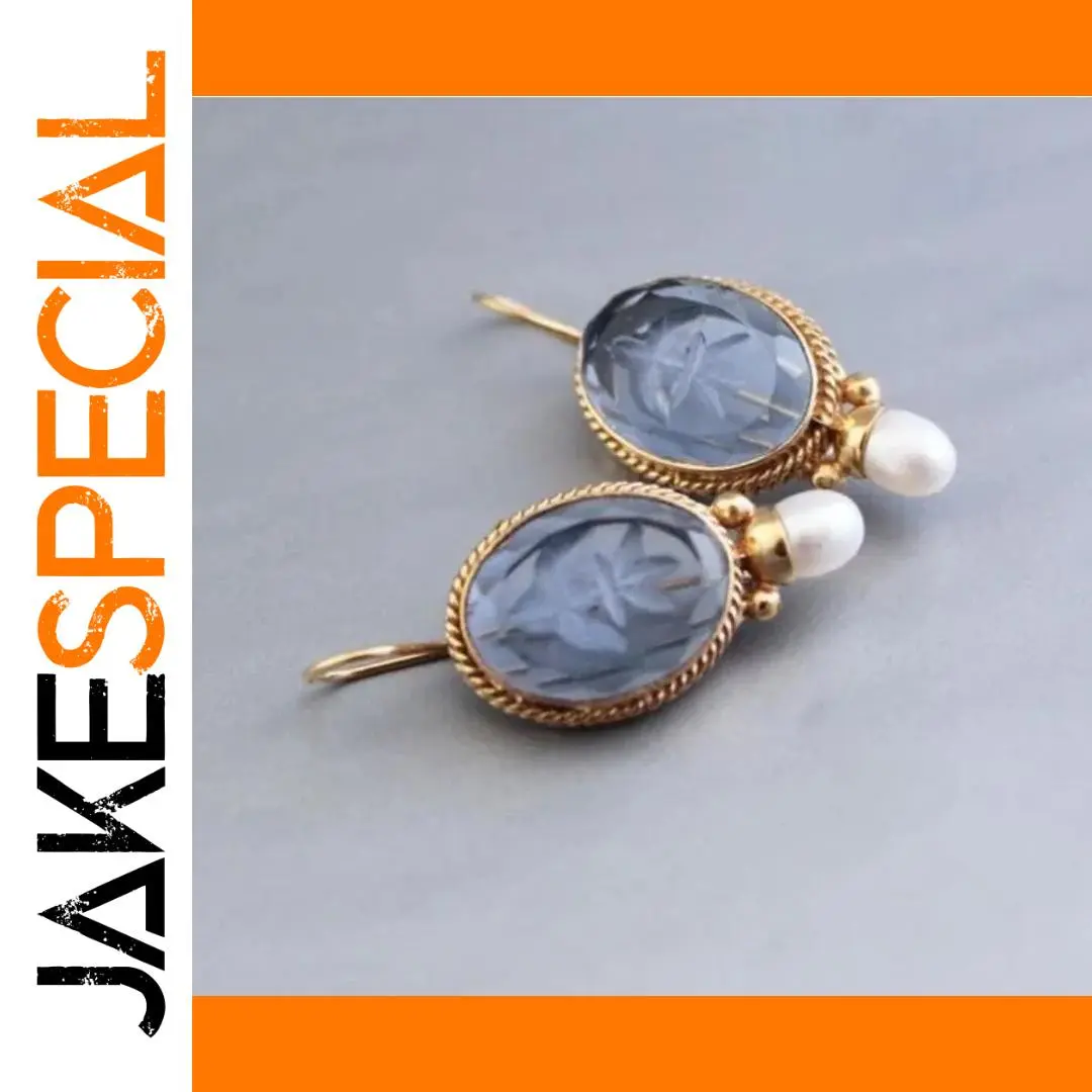 Vintage-Inspired Purple Stone Drop Earrings 1 Vintage-Inspired Purple Stone Drop Earrings