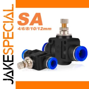 Dual-Control Pneumatic Throttle Valve Set (SA-4mm to SA-12mm)