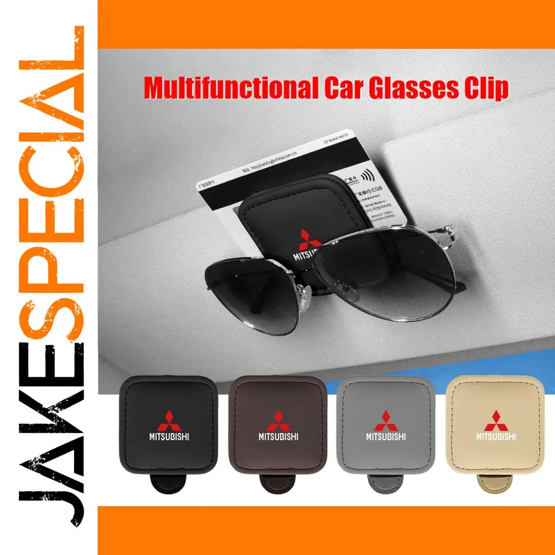 Mitsubishi Car Glasses Holder in PU Leather 1 Mitsubishi Car Glasses Holder in PU Leather